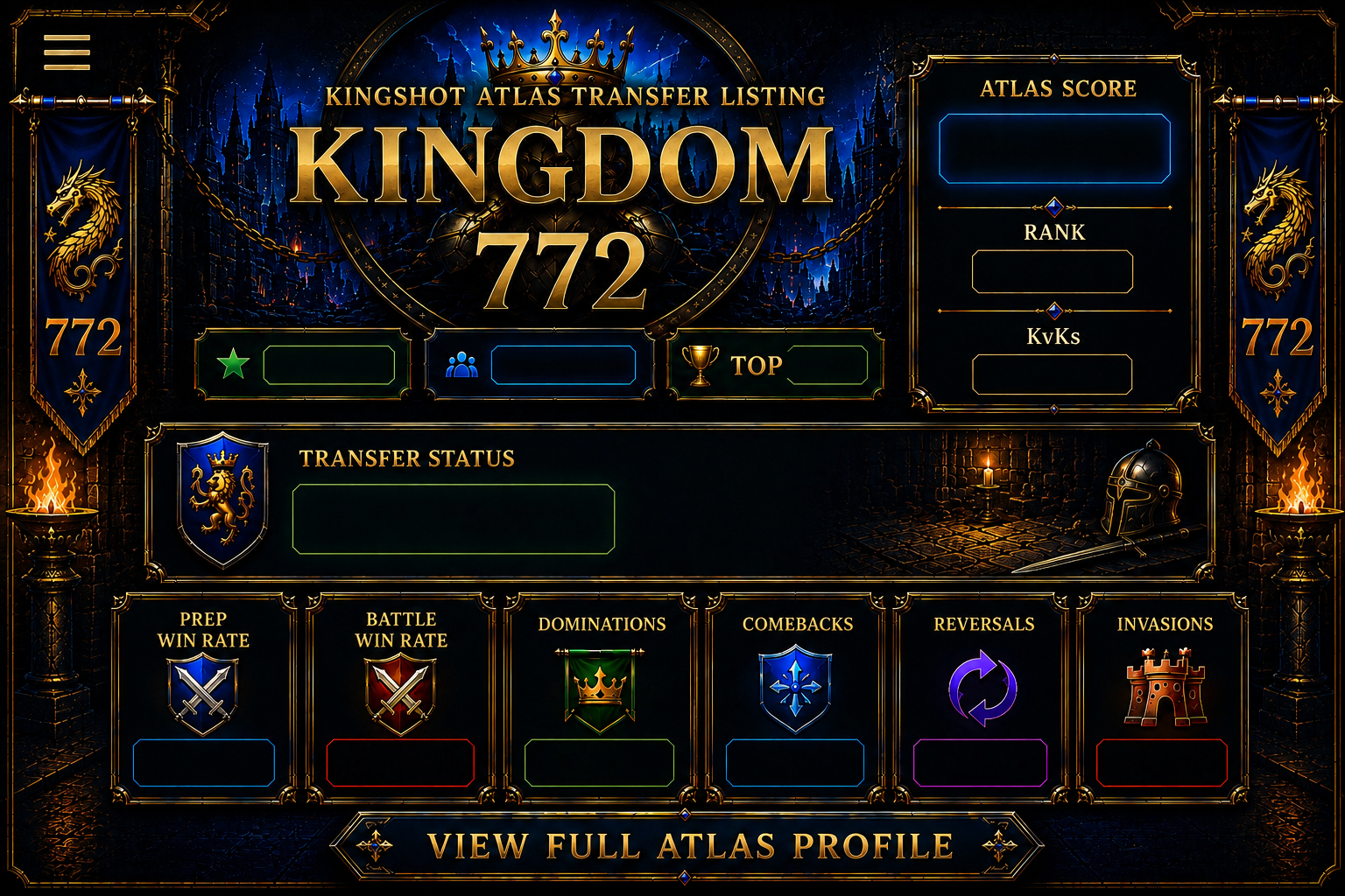 Kingdom 772 Dashboard